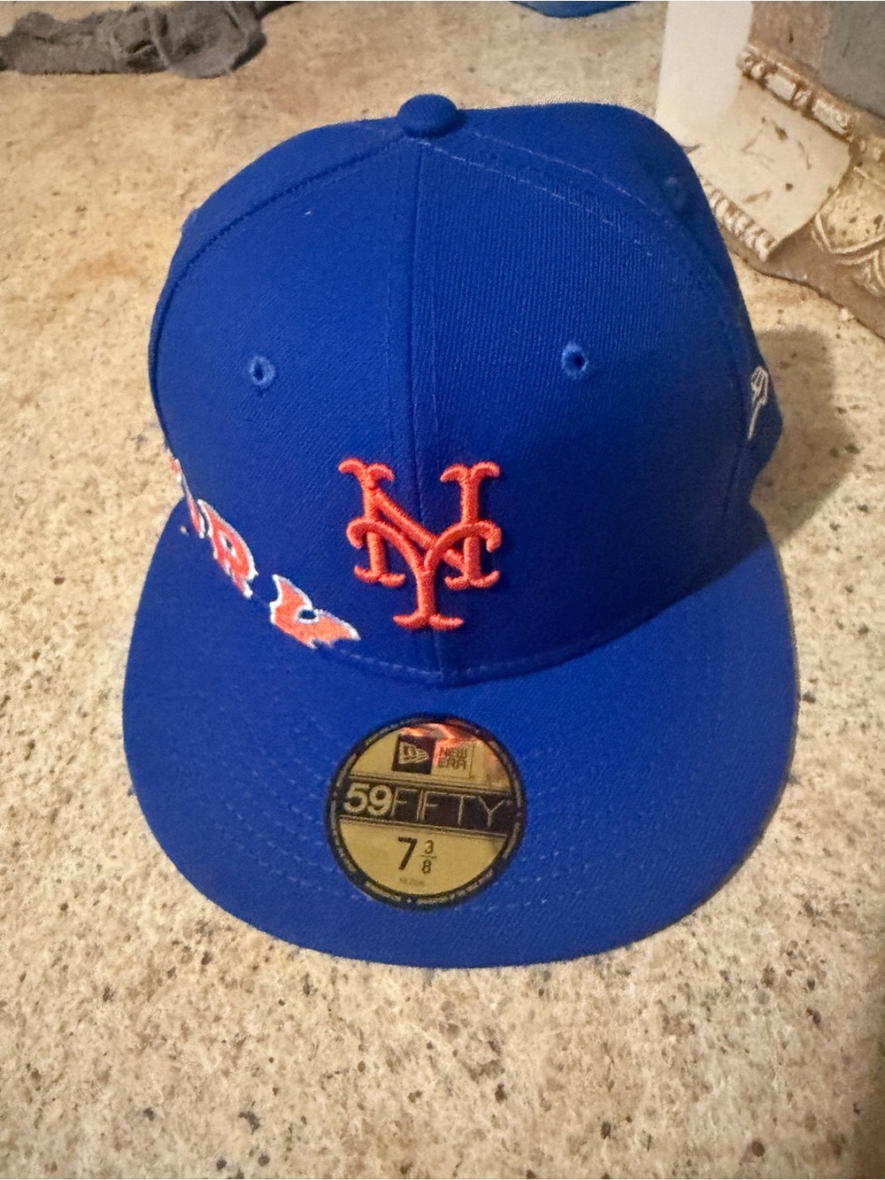 New Era Kids Royal Blue and Orange Fitted Capc